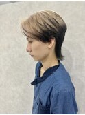 #エンドカラー×ウルフ／20代/メンズカット/デザインカラー