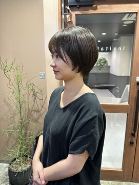 インビテーション 名古屋(invitation) ブラウン×ショートボブ