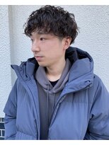 メンズマッシュ×スパイラルパーマ