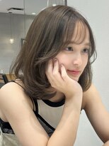 ロンドミラー 博多店(Lond Mirror)&nbsp;ボブルフネビージュ小顔顔周りカット黒髪韓国レイヤーカット博多