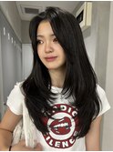 韓国ヘアーハッシュカットレイヤーカットグレージュブリーチ無し