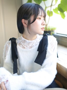 バース(BIRTH) 天神【BIRTH】暗髪ミニボブ切りっぱなし　5