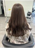 ロング　ブリーチ無し　明るめ　アッシュベージュ