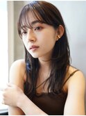 セミロング/レイヤーカット/顔まわりレイヤー