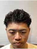 短髪パーマ