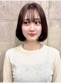 柔らかく揺れる＊大人可愛いシースルーボブ