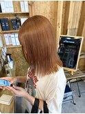 アプリコットベージュ/ダブルカラー/ケアブリーチ/髪質改善/新潟