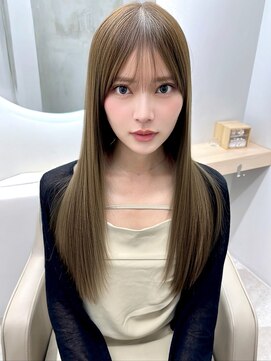 ユアーズ ヘア 恵比寿本店(youres hair) 髪質改善で作る美髪改善　ツヤ髪ストレート　前髪カット　Aujua