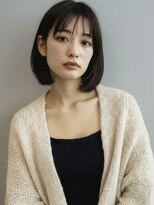 リル バイ フレイムス 川口(Lilou by Frames)&nbsp;20代30代40代◎前下がりボブ/ストレート/暗髪グレージュ川口