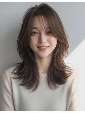 ニア 栄(nia) 大人シアーベージュ　髪質改善　レイヤー