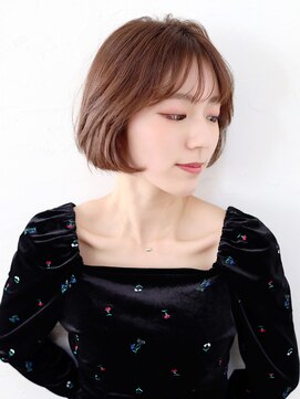 アトラスサロン 札幌大通り(Atras.salon) 札幌/髪質改善/ローズブラウン×シースルーバング×カールボブ