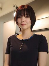 ネロ ヘアサロン 渋谷(NERO HAIR SALON) 【倉田真希】ショートウルフ うざバング 前髪あり 暖色カラー