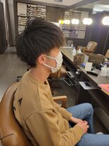 エース(ACE:Re)&nbsp;メンズカット/マッシュショート/2ブロック/アップバング