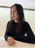 アンニュイウェーブパーマスタイル