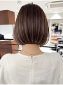 ハイライト白髪染め白髪ぼかしショートボブレイヤー40代横浜関内
