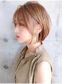 say.イメチェンショートボブ耳掛けショートハッシュカット