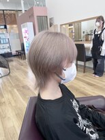 キセイ イオンモール新利府北館店(KISEI) ブリーチで作る可愛さと透明感!ミルクティー×ショートウルフ♪