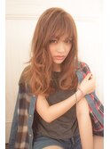 アッシュ外国人風コットンふわミディ＞