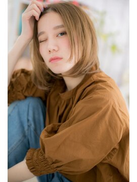 ミック 日暮里店(miq) センターパートの大人カジュアルミディ