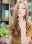 アシンメトリー小顔ココアベージュストカールc4大宮20代30代40代