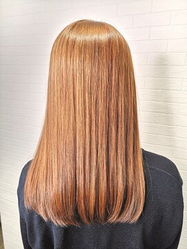 グランルッソ 岡山イオン前(GRAN LUSSO) ブリーチカラー☆オレンジベージュ