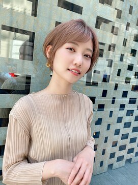 ロンド ストラーダ 心斎橋(Lond strada) ショート×ハイライト白髪ぼかし×シルキーベージュ[心斎橋]