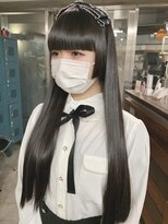 ギフトサニーサイド(gift sunny side)&nbsp;重めぱっつん姫カット＊ロングヘア