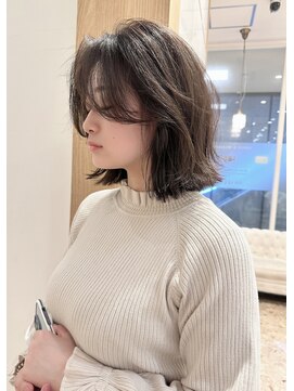 ノイズ エコル(Hair&Make NOISM ekolu ) アッシュベージュと顔周りレイヤーボブ