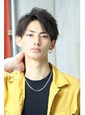 ツーブロック ハーフアップ ソフトツイスト
