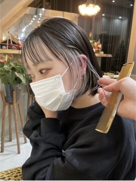 ロンドカスティーヨ 四日市(Lond castillo) 【futaba】切りっぱなしボブ×インナーカラー