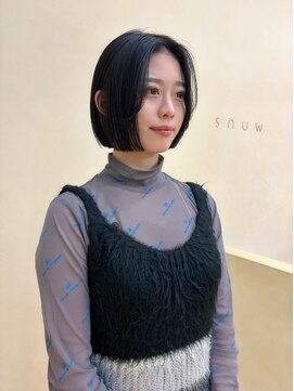 スニュウ(snuw) 【snuw_hotaru】透明感カラーグレージュボブ