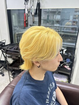 グラッジ 池袋(GLADGE) ブロンド ホワイト メンズウルフ