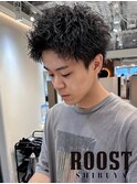 スパイキーショート×ピンパーマ