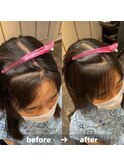 前髪縮毛矯正/髪質改善/縮毛矯正/美髪/艶髪/弱酸性縮毛矯正