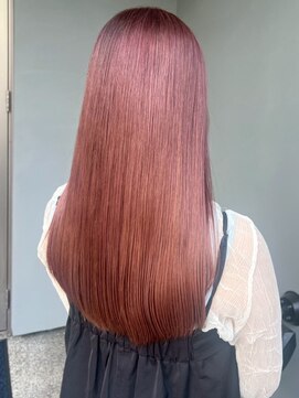 ナカオコアフュール(NAKAO COIFFURE) ピンクベージュ ハイトーン ロング ダメージレスカラー