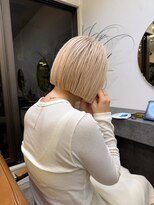 ネルケ 立川(nelke) ナチュラルボブ/ミニボブ/前髪/レイヤーカット/ブロンドカラー