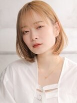 CLUTCH 梅田茶屋町店【2月1日 OPEN(予定)】 大人可愛い小顔魅せ美髪ツヤ髪ナチュラルボブ薄めバングA2