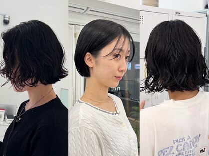 nit by AHNKISM 【パーマ/ボブパーマ/ボブ/ニュアンスパーマ/切りっぱなしボブ】の写真