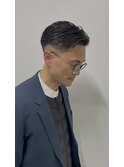 大人七三フェード×ツーブロック