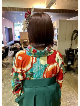 アビリティ ヘアー(ability hair) 卒業式　袴着付け  ショート　外ハネボブ