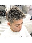 ホワイトメッシュ、ハイライトショート