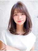 ★ワンカールレイヤー イメチェン 前髪 くびれ ラベンダーカラー