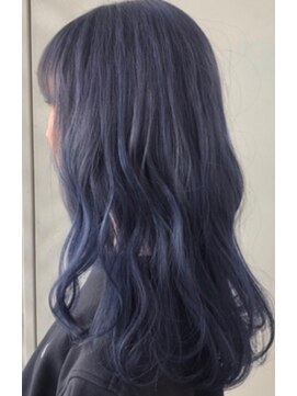 ジーナ 梅田(Zina) 【Zina 梅田】ネイビーブルー★波ウェーブ