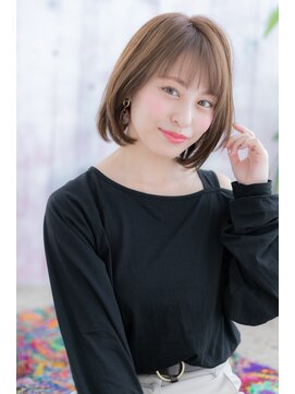 ヘアアンドビューティー ミック(Hair & Beauty miq) あふれる透明感☆ニュアンスカラーフェミニンミニボブb