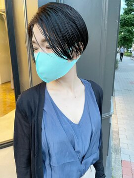 ヘアーアイスカルテット(HAIR ICI QUARTET) イヤリングカラー　×   ショートボブ　×   黒髪