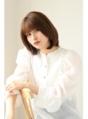 髪のお悩み改善!コスメストレートでサラサラのシフォンボブ/30代