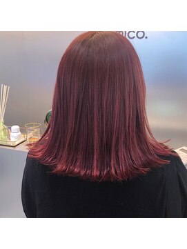 ボックスミコ(Box mico.) ディープカシスピンクで大人個性的なボブ★