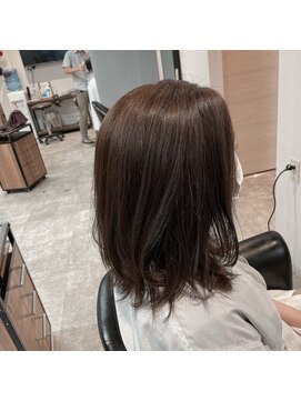 アフィックス ヘア 水天宮前店(affix hair) 大人かわいいミディボブ×スモキーアッシュ