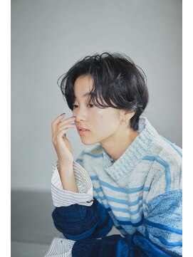 フィルムス 銀座(FILMS) 黒髪/グレーベージュ/レイヤーロング/前髪パーマ