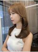 韓国ヘアレイヤーカットワンホンヘア　白髪染めOK　20代30代